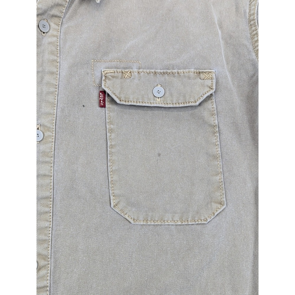 Levis Mens XL Jacket Shirt Barn Chore Shacket Brown Heavy Weight Long Sleeve‎ - Picture 6 of 10